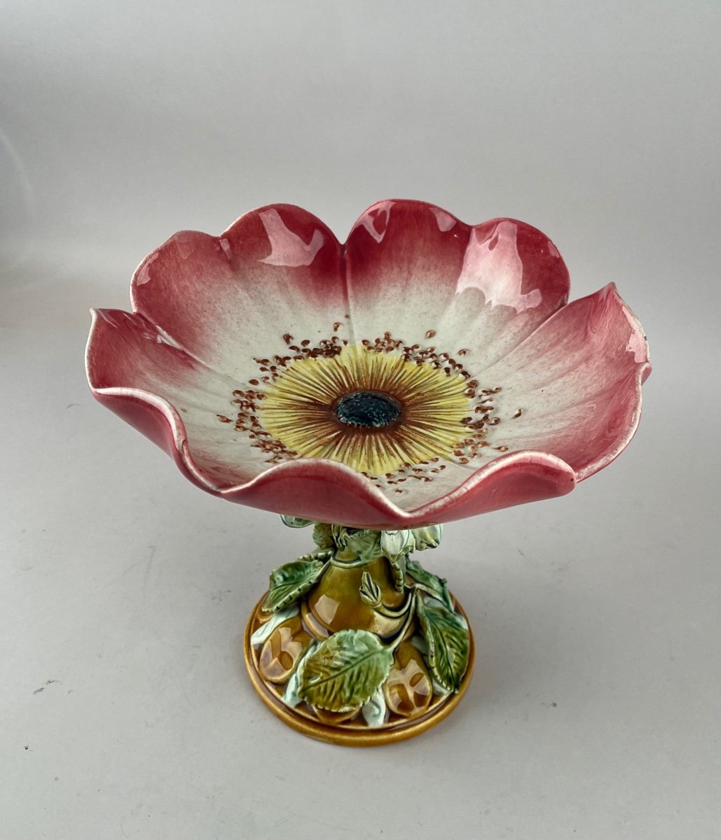 Flower Shaped Barbotine Cup Circa 1900