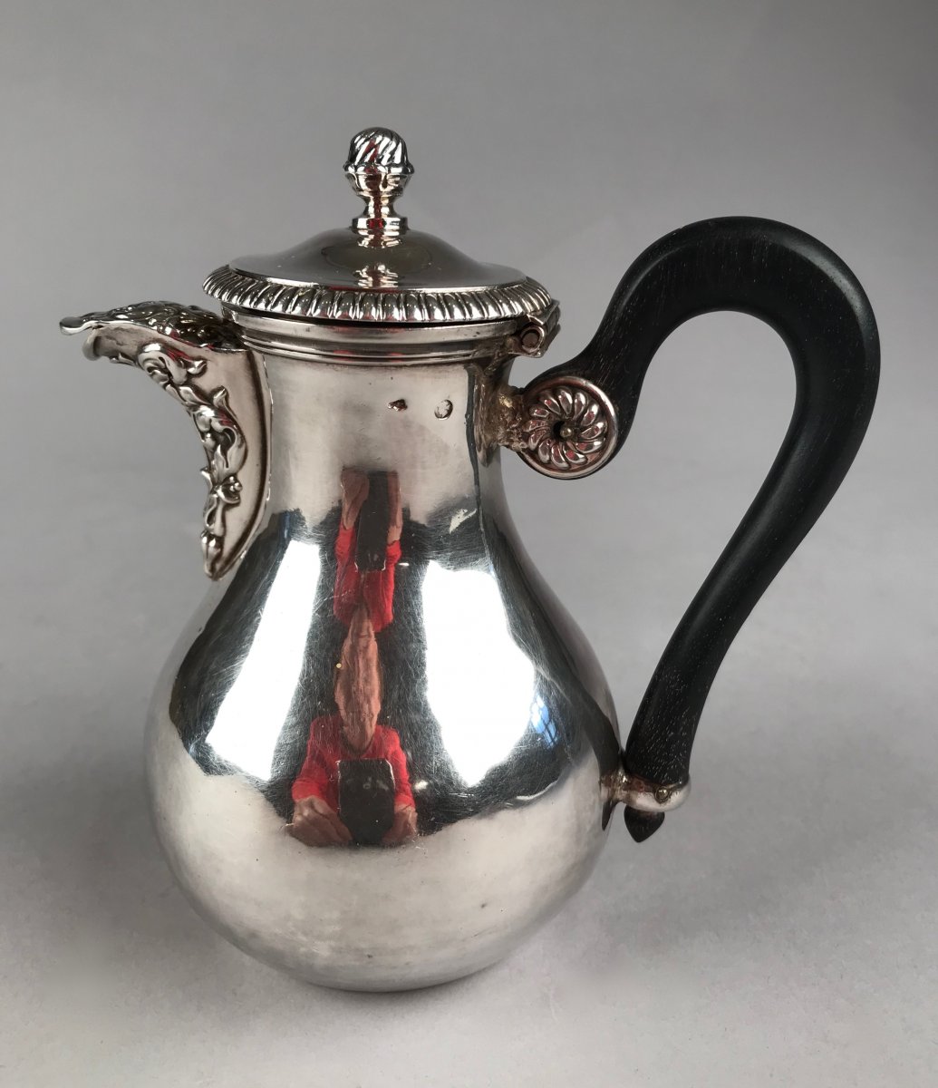 Small Egoist Jug With A Flat Bottom In Silver 1833-1838-photo-3