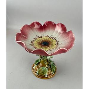 Flower Shaped Barbotine Cup Circa 1900