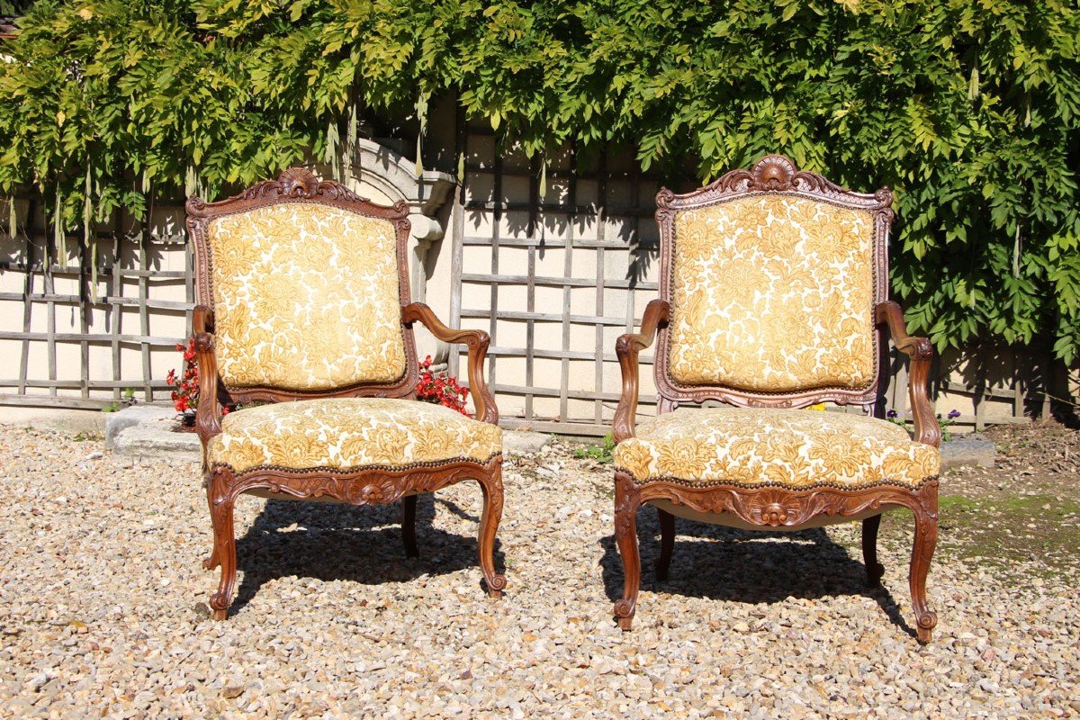 Pair Of Regency Style Flat Back Armchairs-photo-2