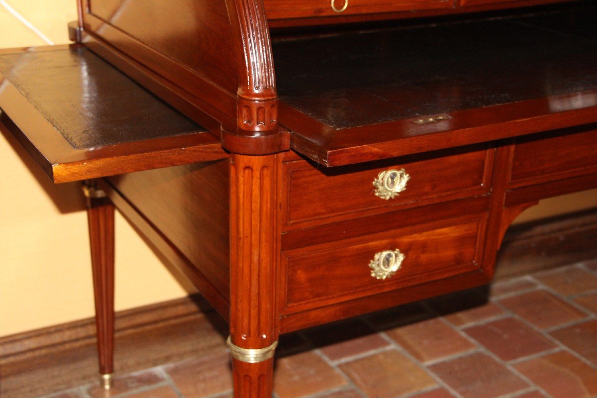 Large Cylinder Desk From The Louis XVI Period-photo-4