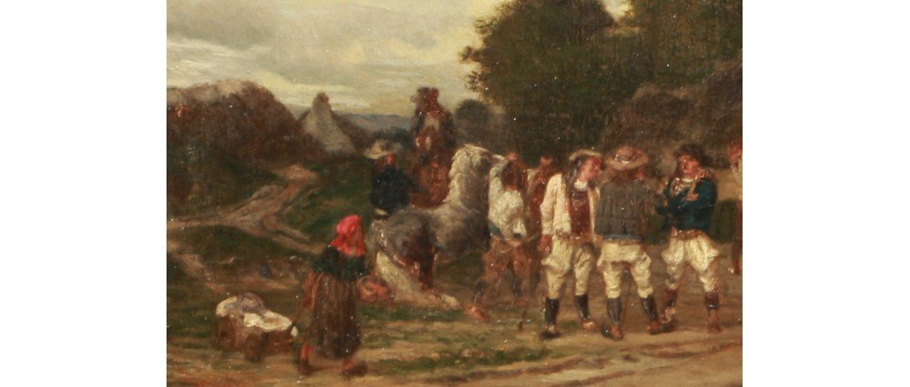 Amédée Elie Servin (1829-1884) Scène Paysanne En Bretagne (circa 1855-1860) -photo-4