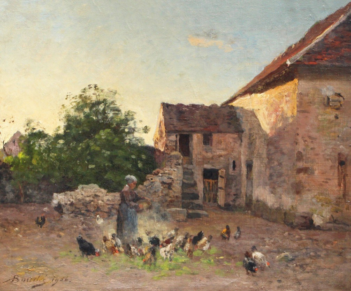 Louis Alexandre Bouché, (1838-1911) Farmyard In Luzancy