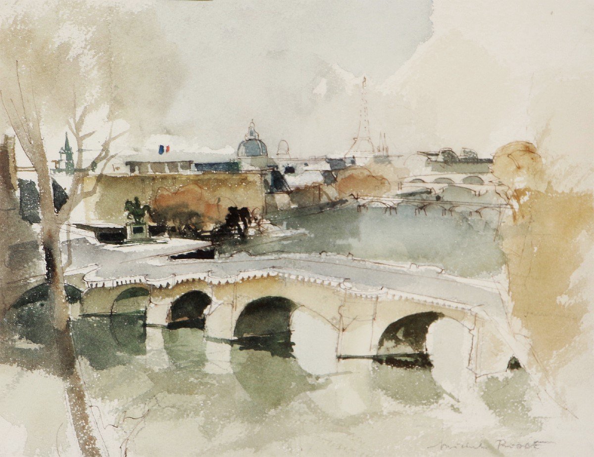 Michel Rodde (1913-2009) Paris Le Pont Neuf (circa 1980) 