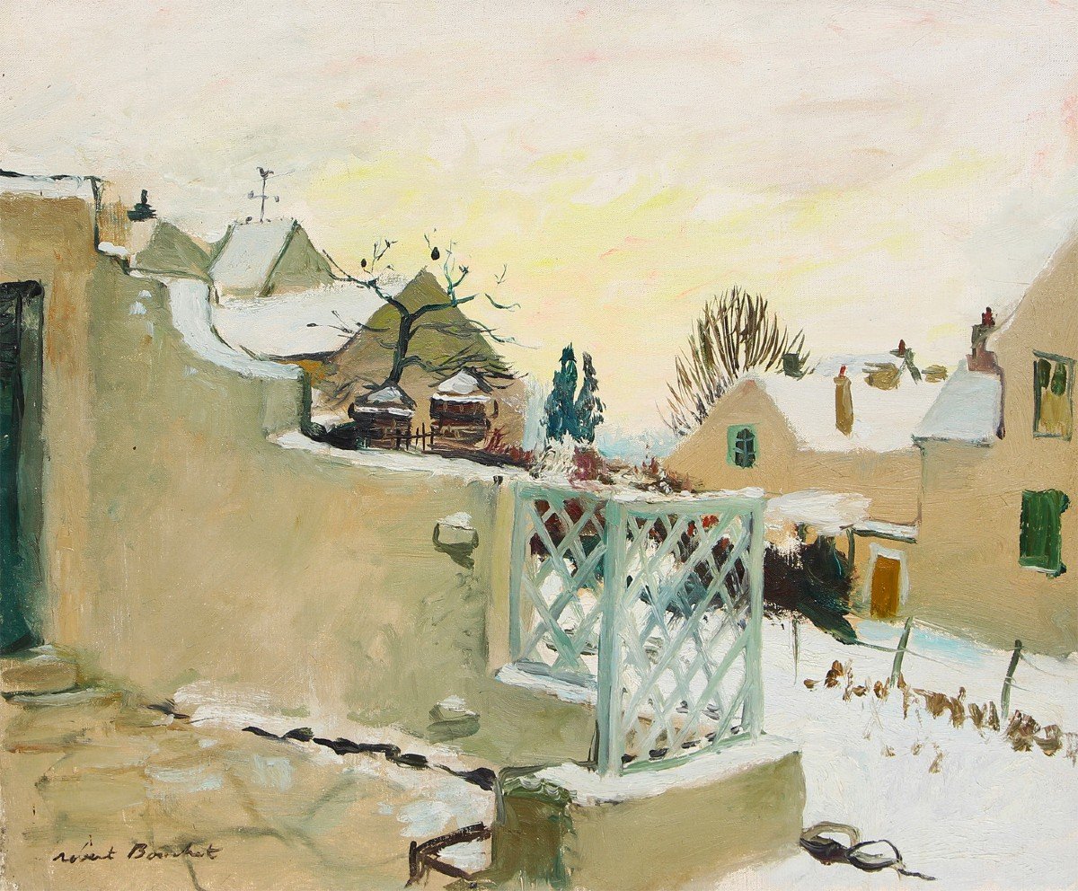 Robert Bouchet (1898-1986) Snow In Crouttes-sur-marne 