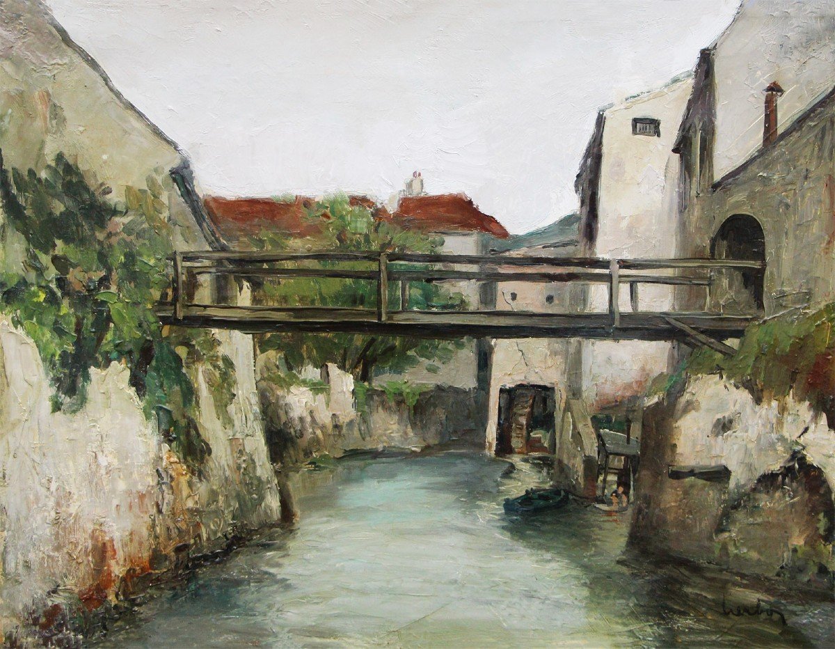 Fernand Herbo (1905-1995) Crécy-en-brie, The Bichat Mill, 1937