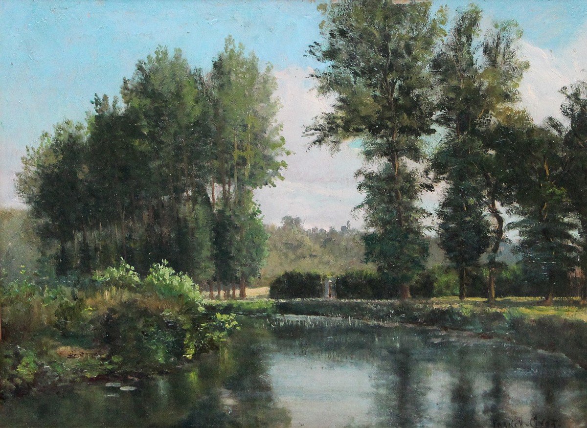 Franck Cinot (1851-1890) Le Grand Morin à Crécy (circa 1880)