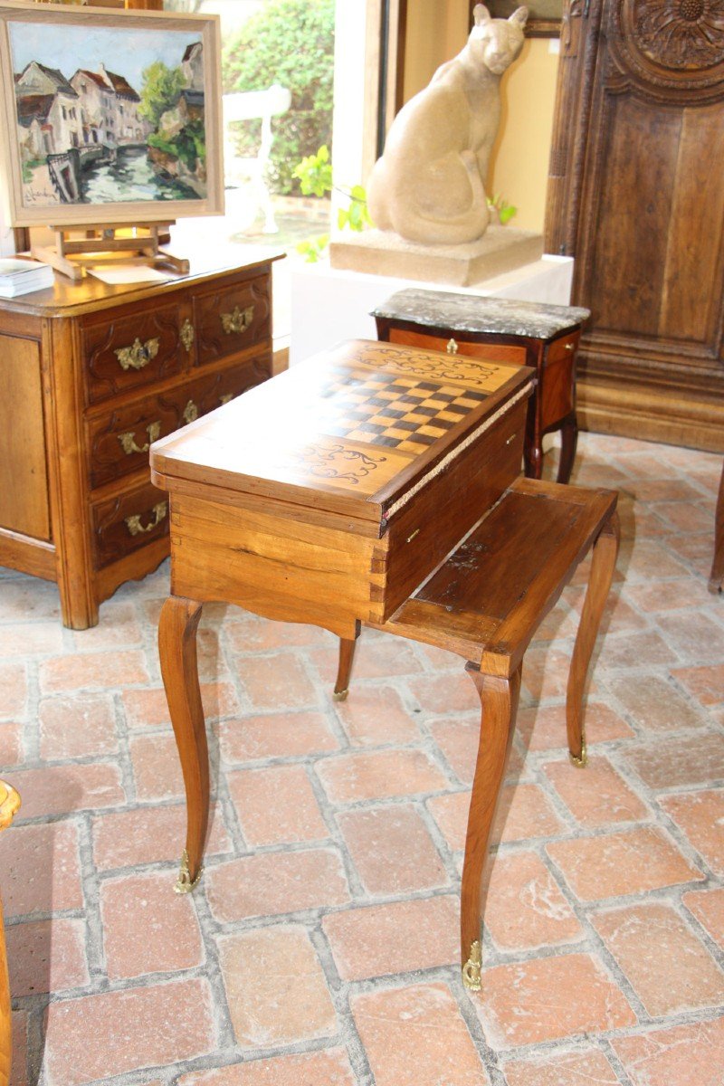 Louis XV Period Double Top Games Table-photo-4