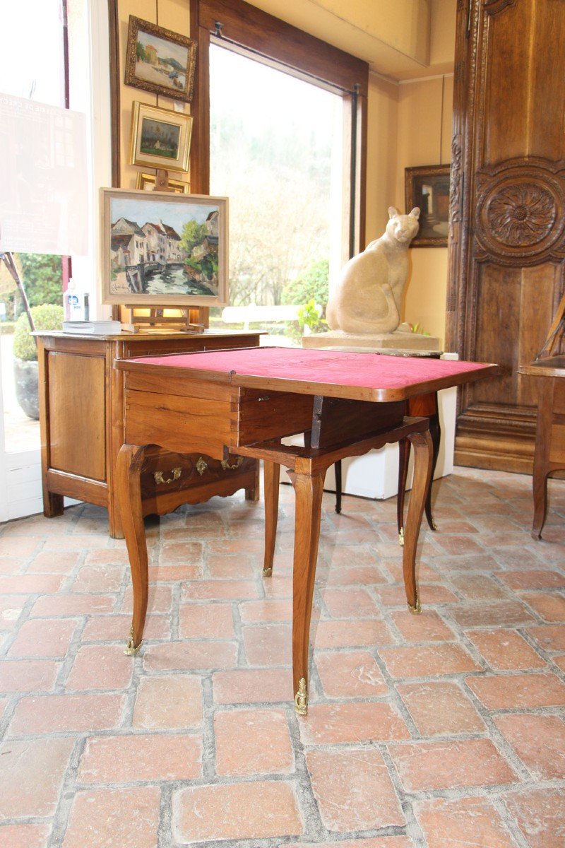 Louis XV Period Double Top Games Table-photo-2