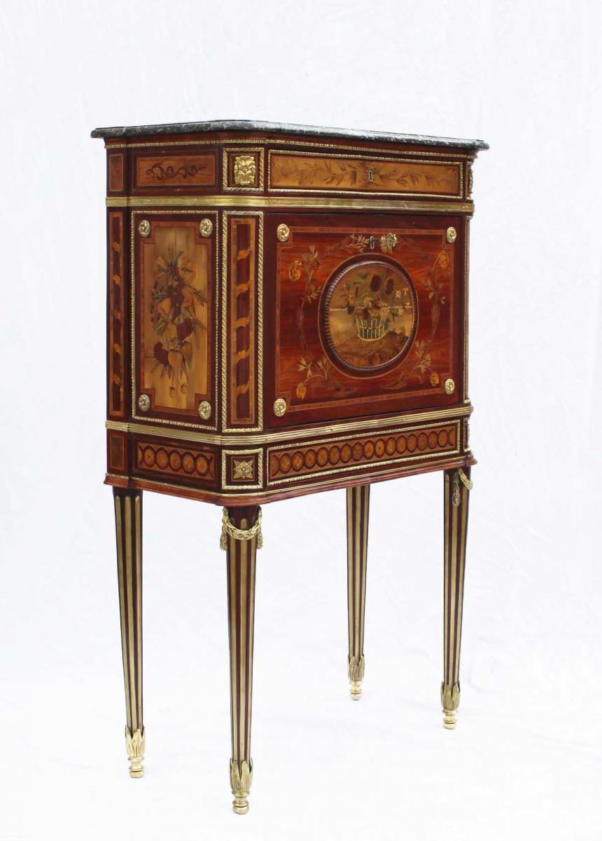 Secrétaire En Cabinet D’époque Louis XVI-photo-4