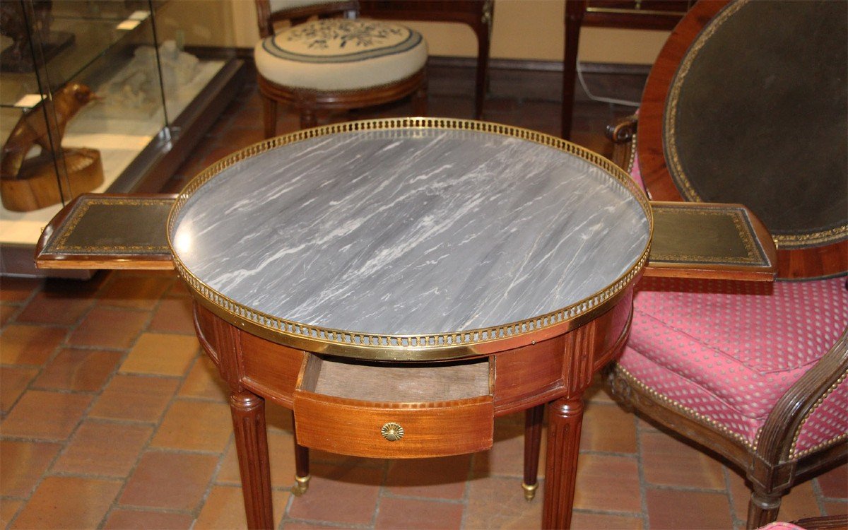 Table Bouillotte Et Son Bouchon D’époque Louis XVI-photo-2