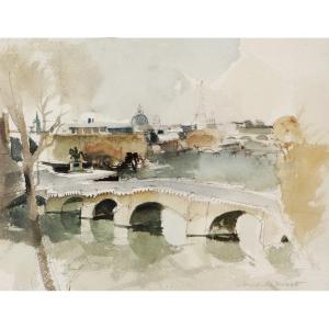 Michel Rodde (1913-2009) Paris Le Pont Neuf (circa 1980) 