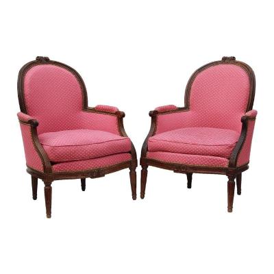 Pair Of Large Louis XVI Bergères