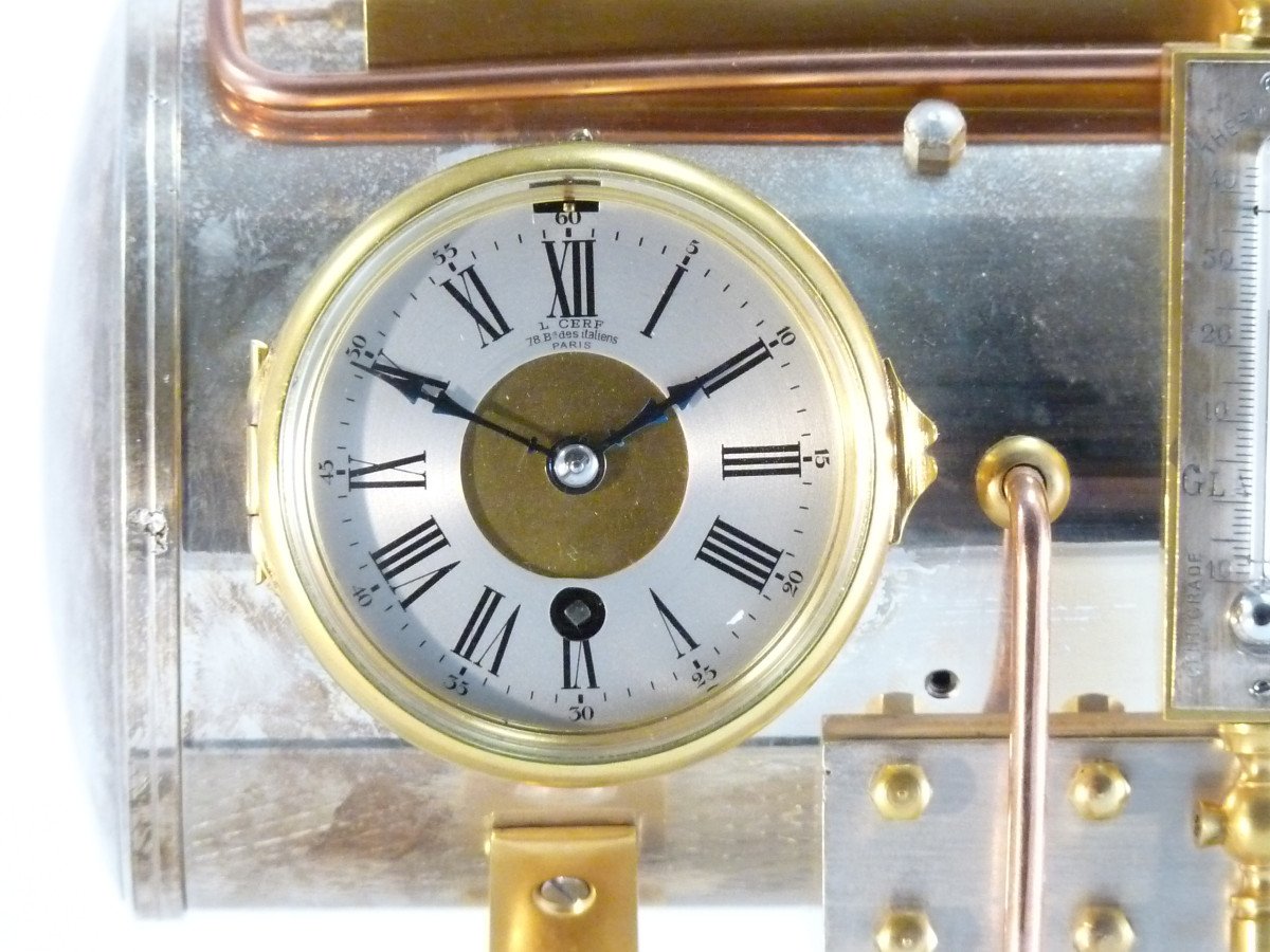 French Industrial Automaton Clock,  Horizontal Boiler-photo-3