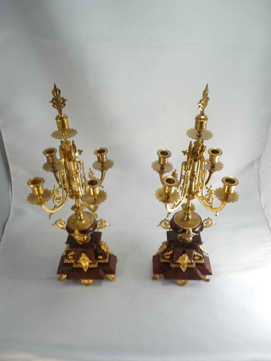 Garniture de chemin&eacute;e Napol&eacute;on III-photo-5