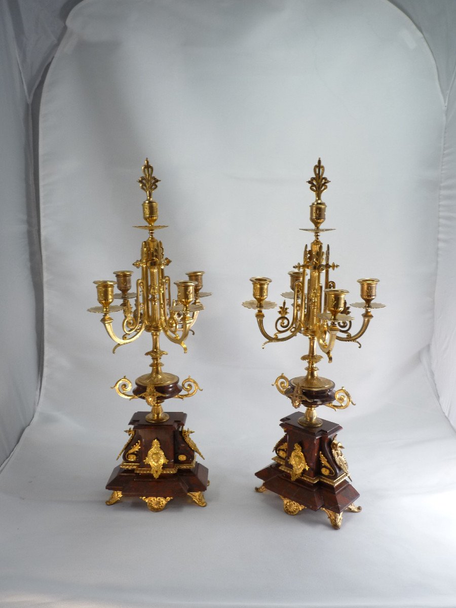 Garniture de chemin&eacute;e Napol&eacute;on III-photo-8