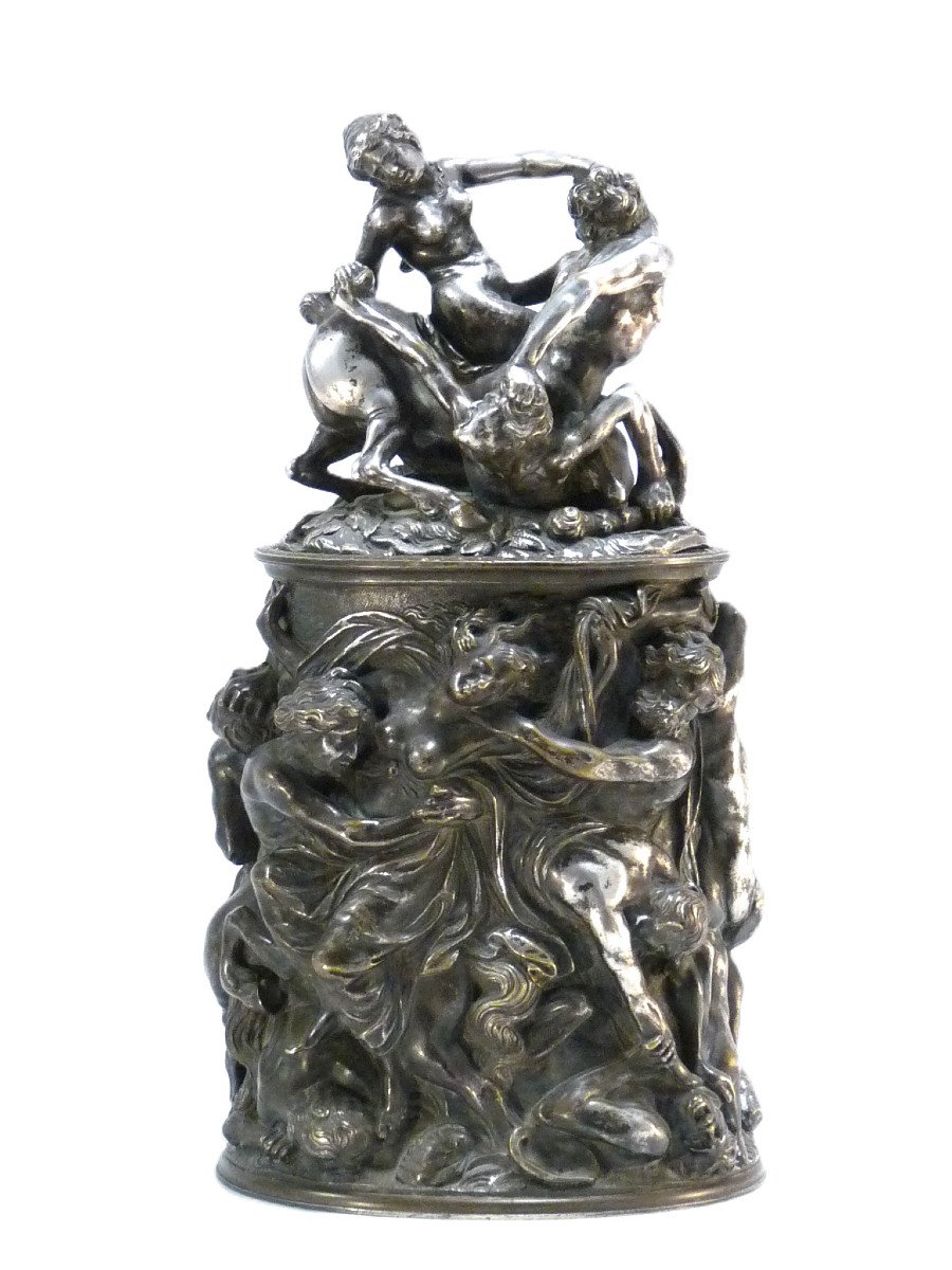 Covered Silver-plated Bronze Urn: The Abduction Of Hippodamia