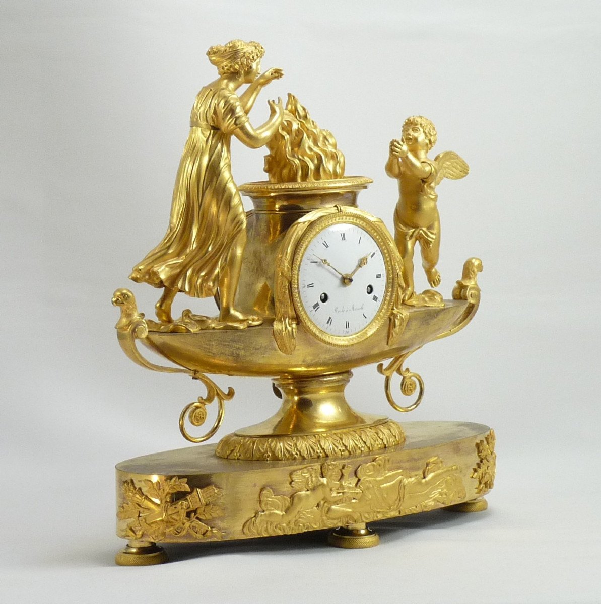 Beautiful Directoire Clock Venus & Cupid By Roche à Marseille-photo-6