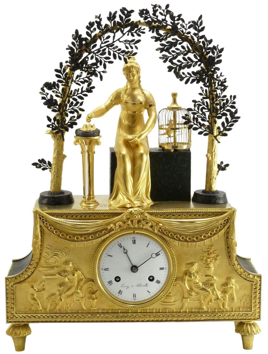 Deverberie Pendule "Joséphine" d'époque Empire