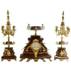 Garniture de chemin&eacute;e Napol&eacute;on III