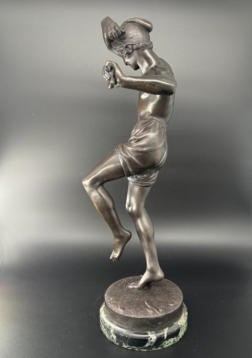Bronze Sculpture "neapolitan Dancer" Francisque Duret -photo-3