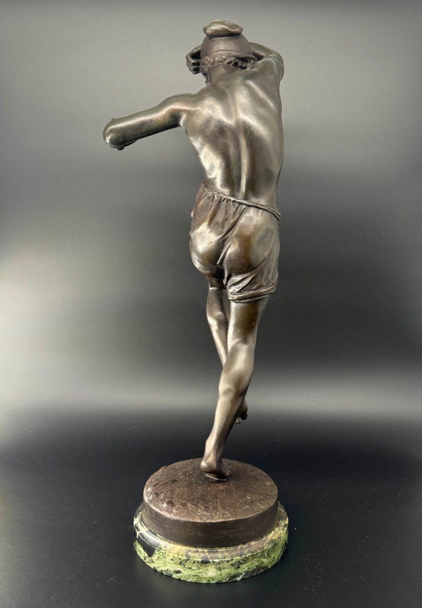 Bronze Sculpture "neapolitan Dancer" Francisque Duret -photo-4