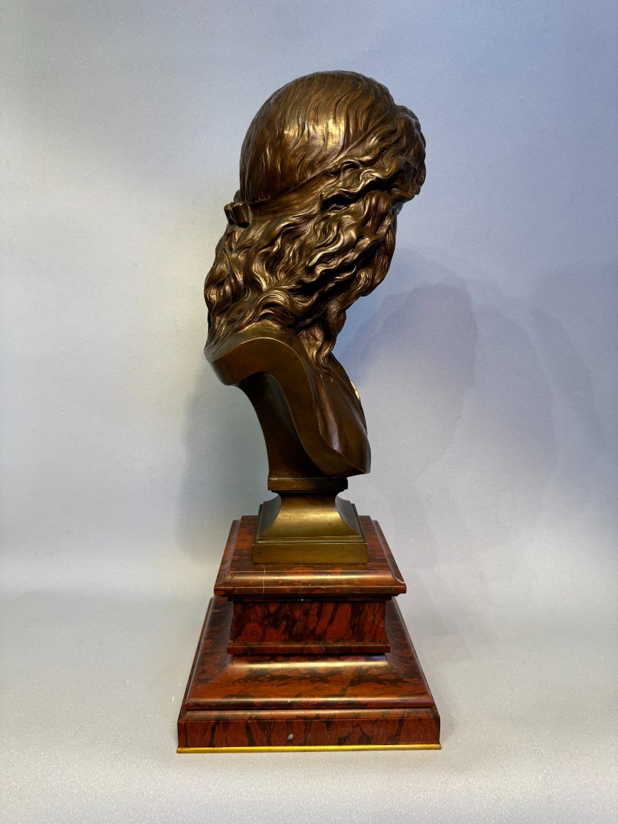 Buste de jeune femme H43 Bronze E. Aizelin "Mignon" Barbedienne, Colas.-photo-3