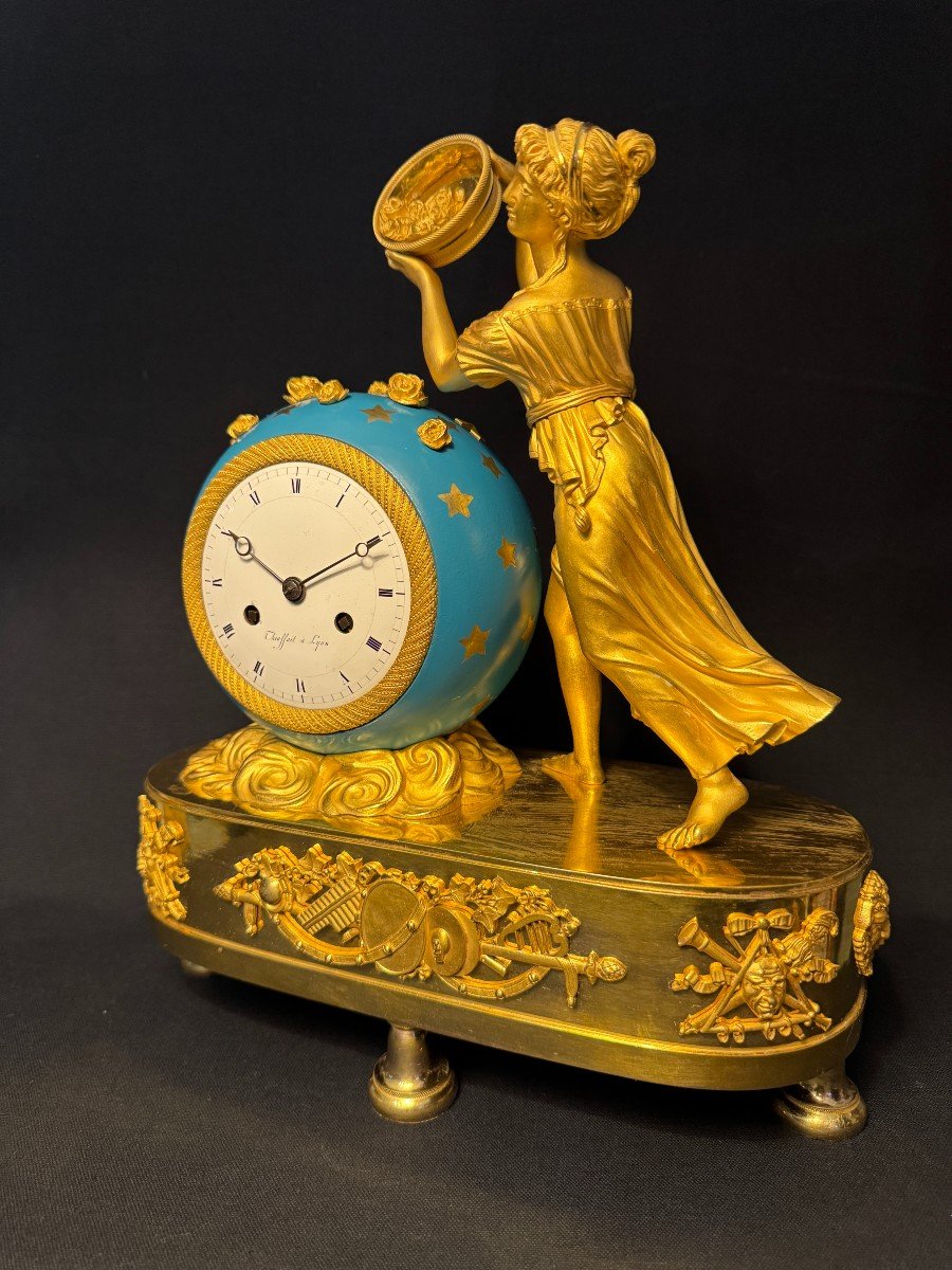 Empire Clock "flora Fertilizing The Universe" With Roses-photo-4