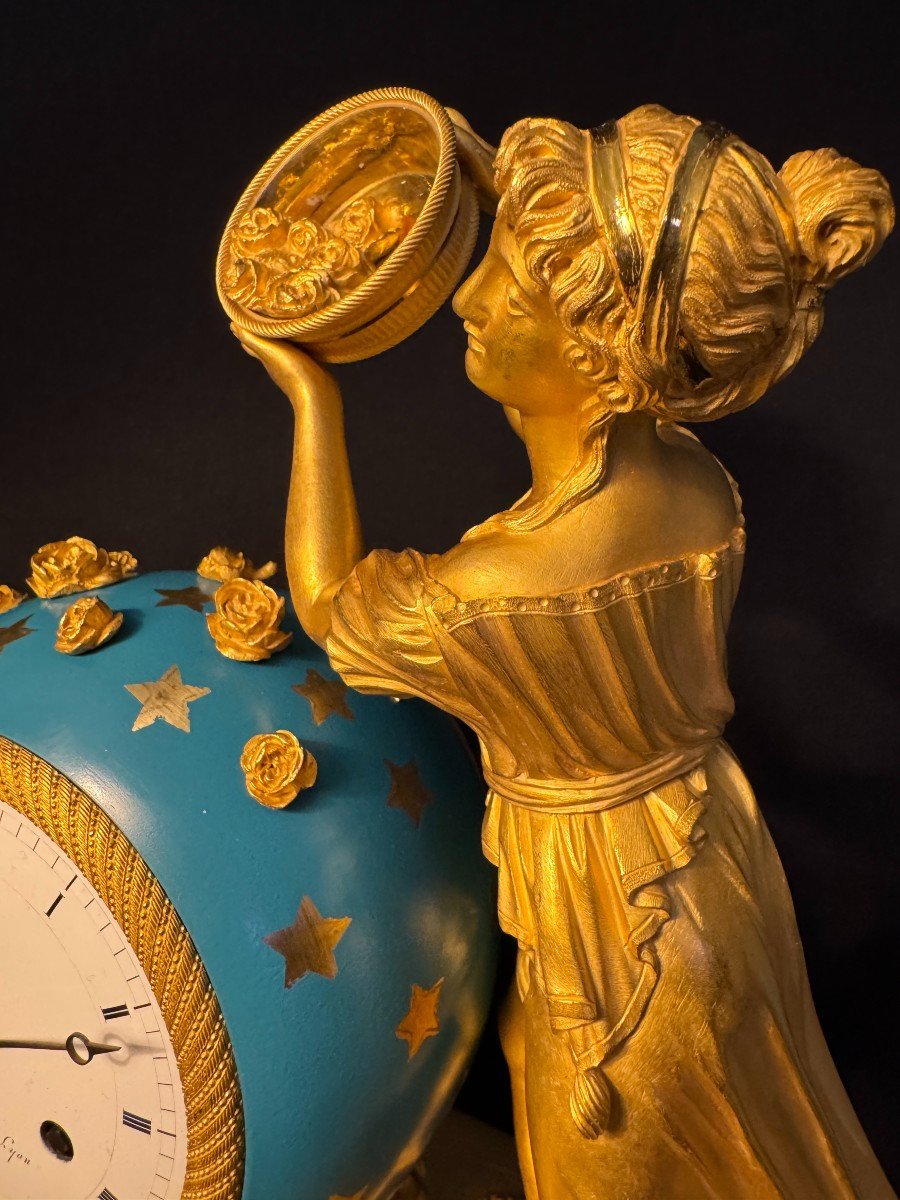 Empire Clock "flora Fertilizing The Universe" With Roses-photo-2