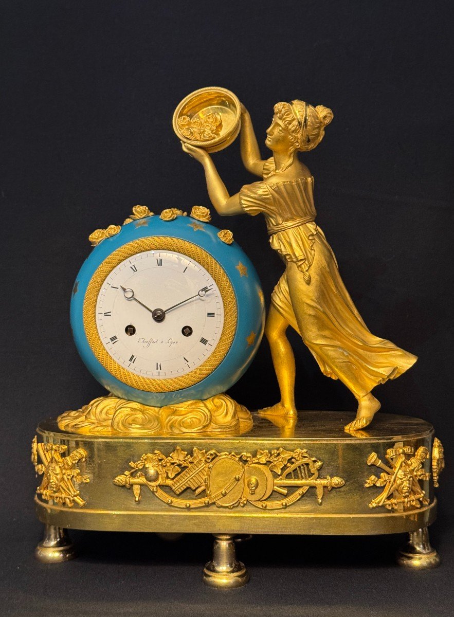 Empire Clock "flora Fertilizing The Universe" With Roses