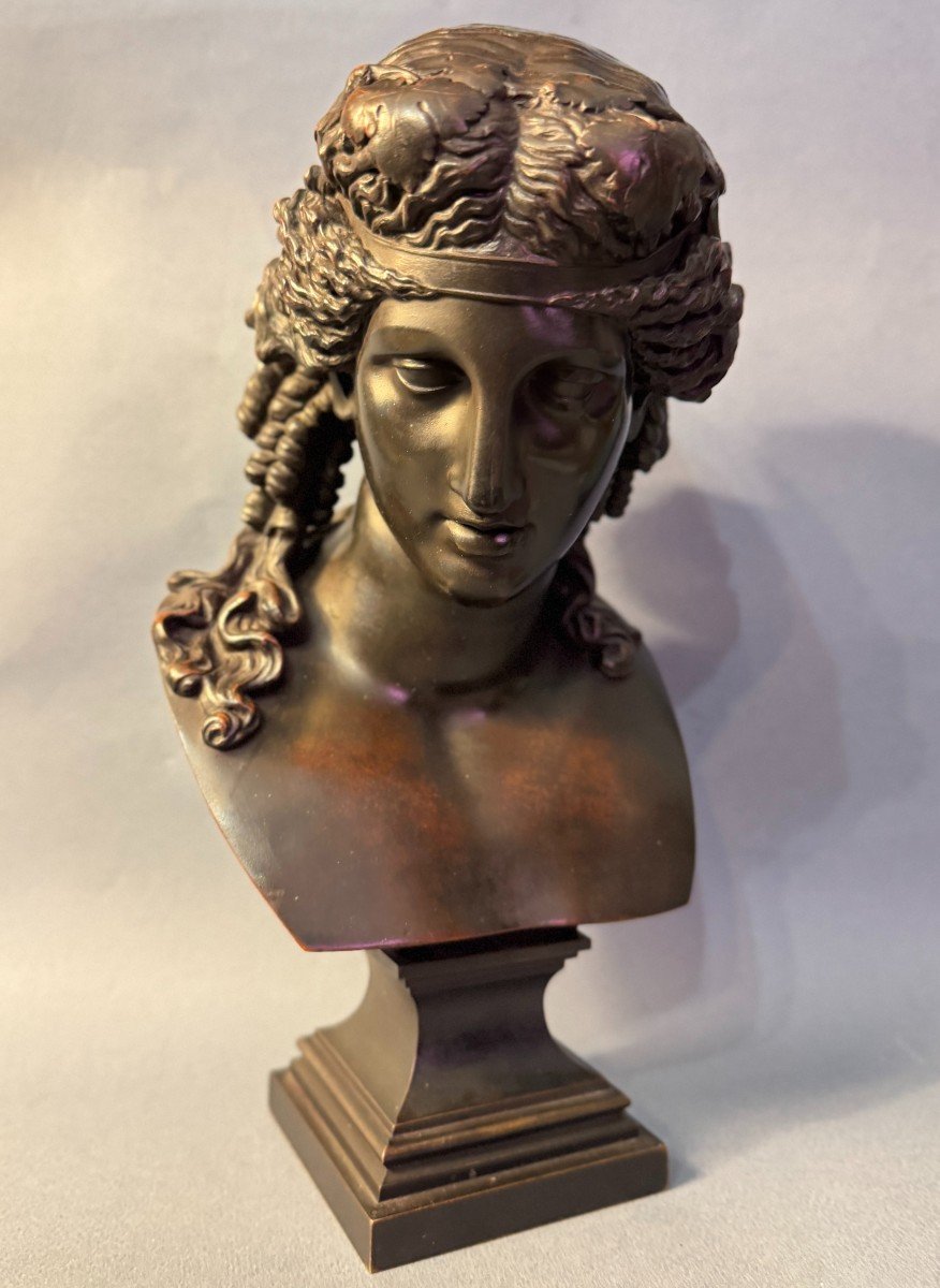 Bronze Bust Of Ariadne By L. Oudry Publisher (bacchus, Antinous)