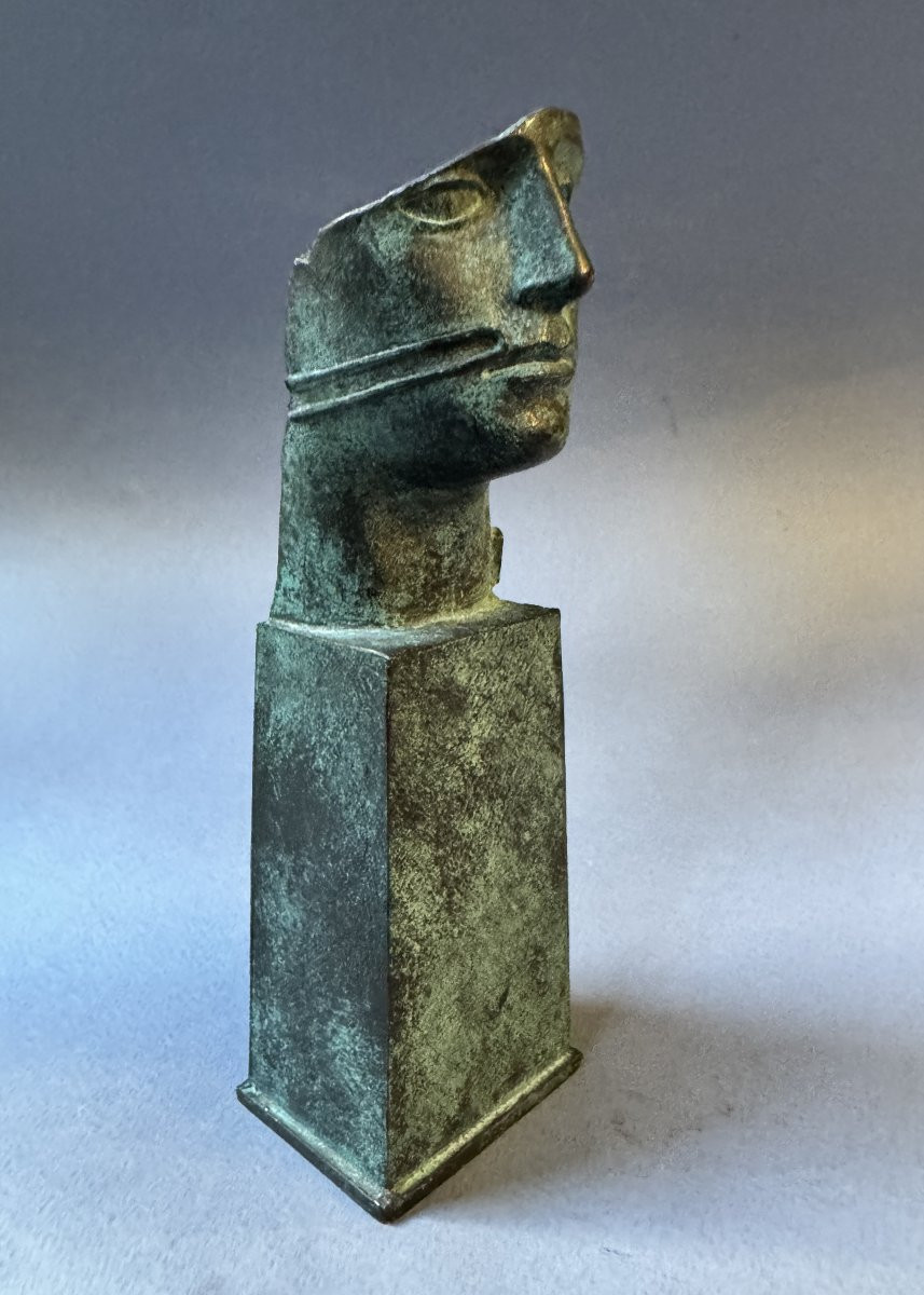 Bronze Sculpture Igor Mitoraj “tindaro” Bust Of A Man -photo-2