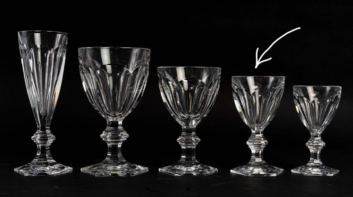 Baccarat 6 verres à vin blanc 12,4 cm Modèle Harcourt 1841-photo-2