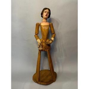 Procession Mannequin, "neapolitan Capipote" Carved Wood Italy 18th