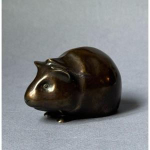 Bronze Artdeco "guinea Pig" édouard-marcel Sandoz (susse Frères)