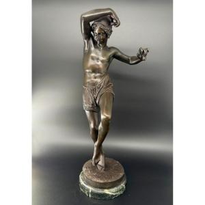 Sculpture en bronze "Danseur napolitain" Francisque Duret 