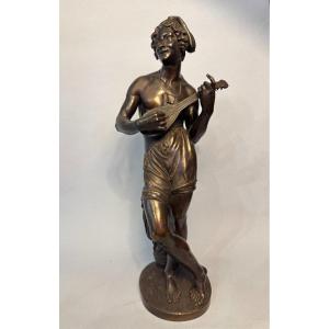 Chanteur napolitain - Charles Cumberworth - Sculpture en bronze - H43