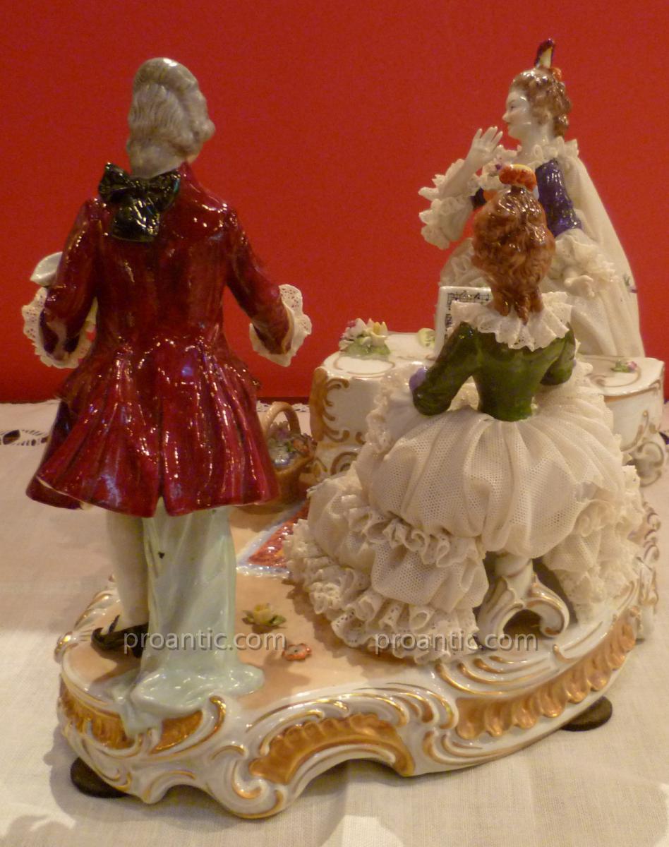 Group Porcelain Polychrome German Nineteenth-photo-4