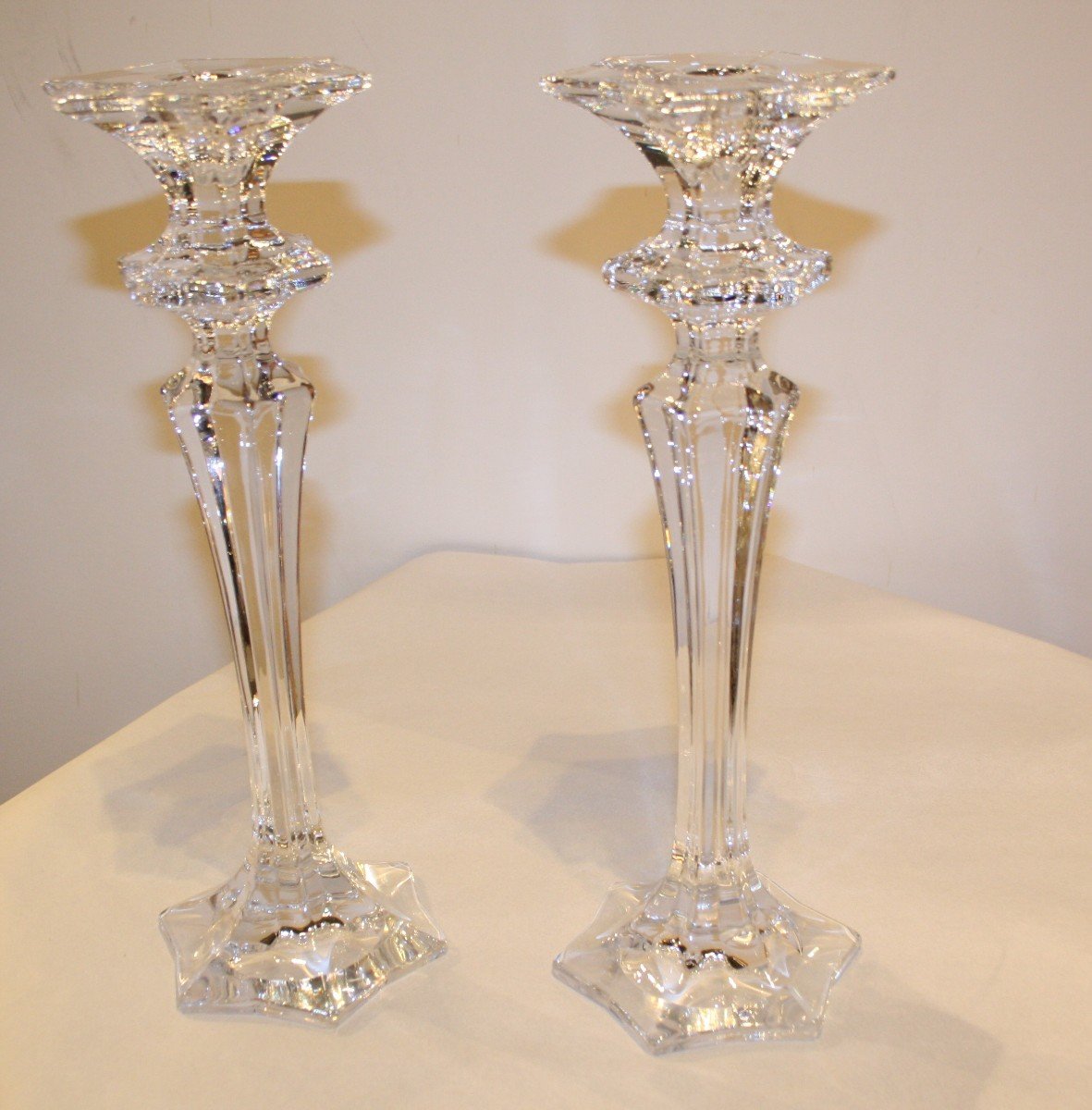 Pair Of Crystal Candlesticks