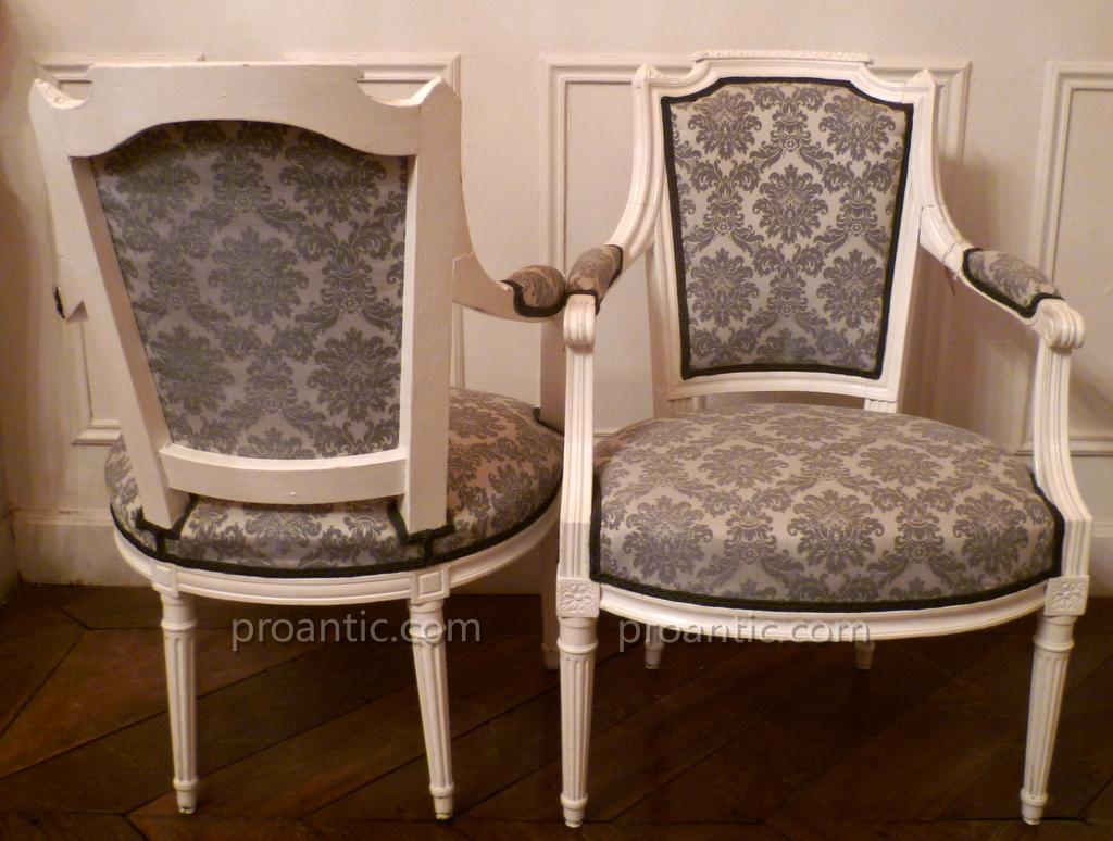 Pair Of Armchairs Louis XVI Style-photo-2