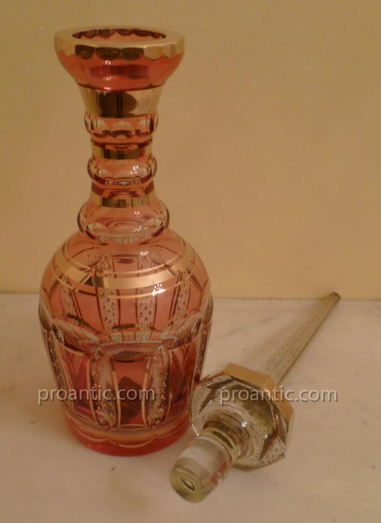 Large Crystal Perfume Bottle Moser-photo-4