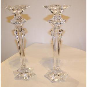 Pair Of Crystal Candlesticks