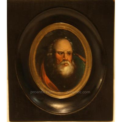 Miniature Portrait Of An Old Man Nineteenth