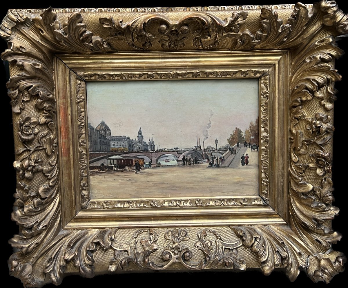 Ecole Française Vers 1890 - Quais à Paris