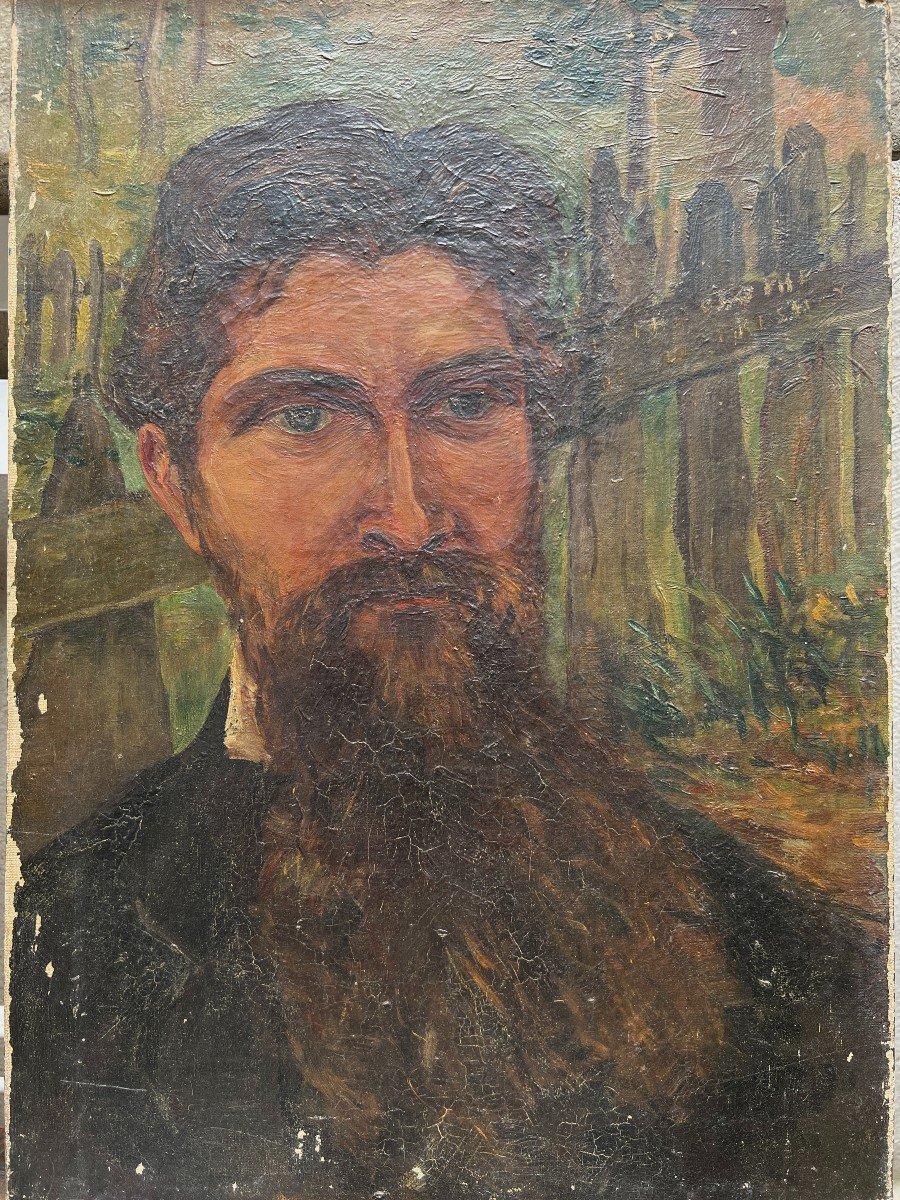 French School Of The End Of The 19th Century - Portrait Of A Man - The Philosopher La Fresnay-photo-2