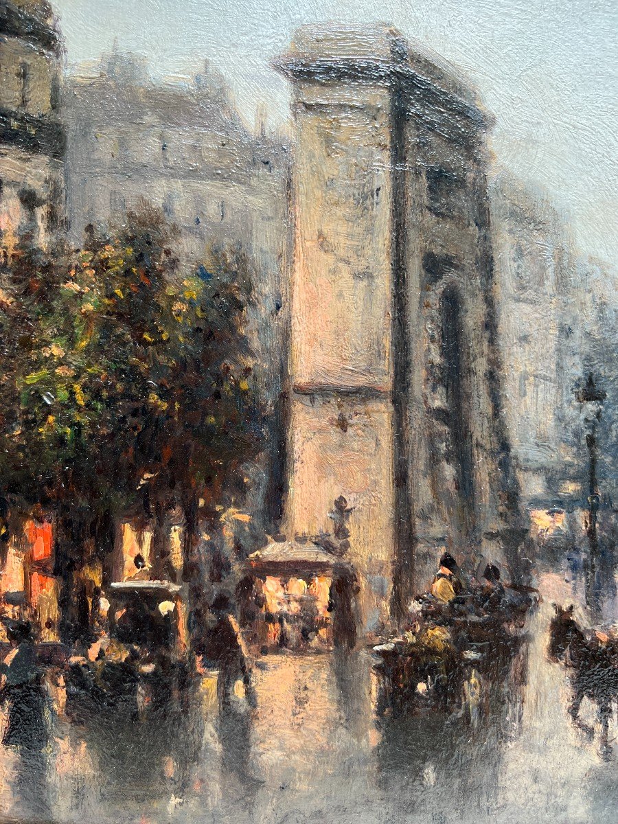 Joaquim Miro Argenter (1869-1914) - Paris, La Porte Saint Denis, Circa 1900-photo-4