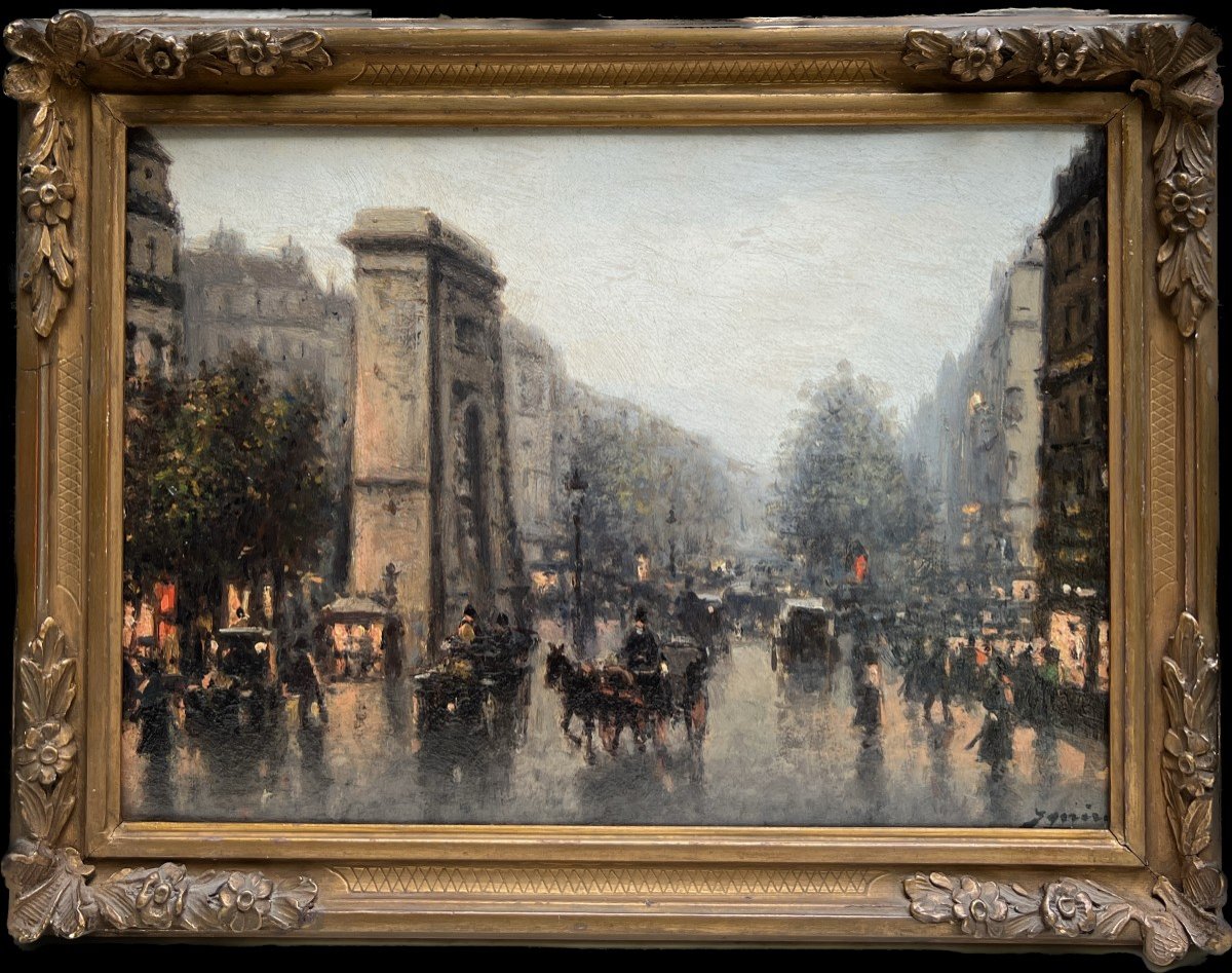 Joaquim Miro Argenter (1869-1914) - Paris, Porte Saint Denis, Circa 1900