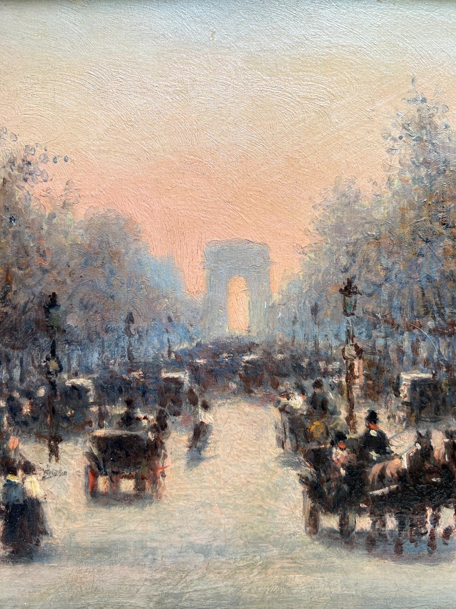 Joaquim Miro Argenter (1869-1914) - Paris, The Champs Elysées, Circa 1900-photo-2