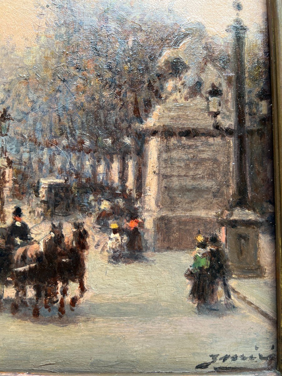 Joaquim Miro Argenter (1869-1914) - Paris, The Champs Elysées, Circa 1900-photo-3