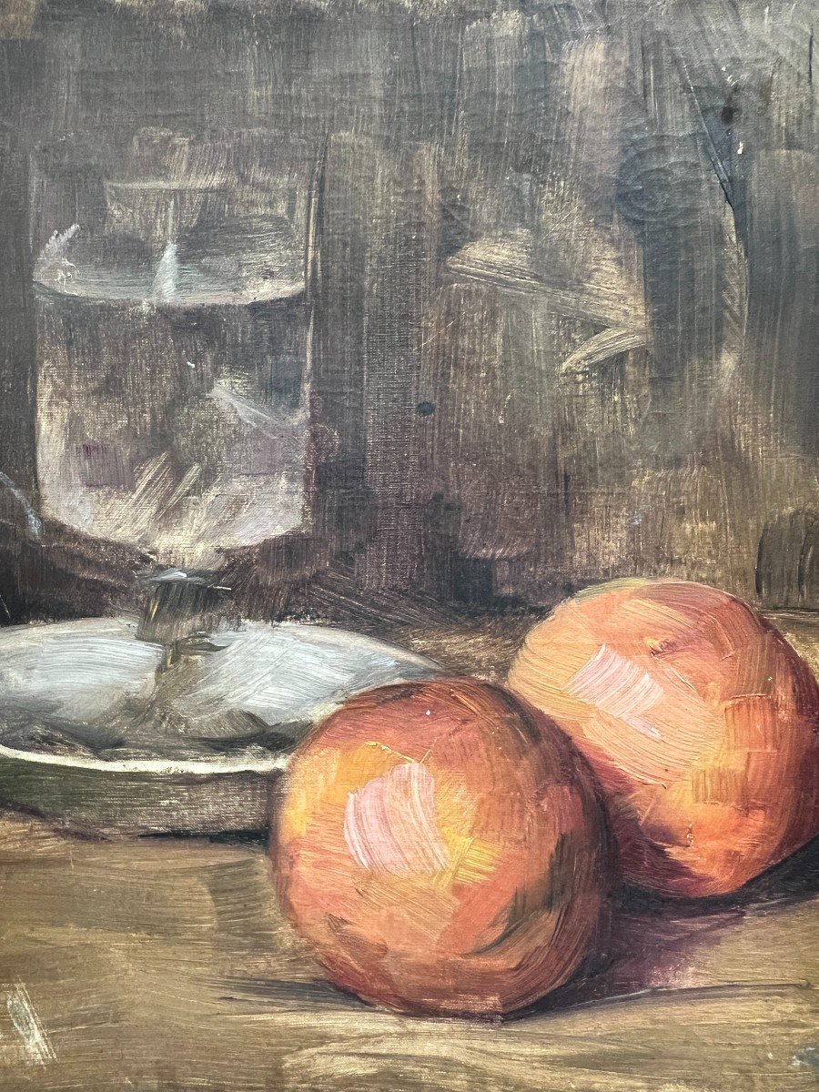 French Impressionist School - Still Life With Fruits, Circa 1890-photo-2